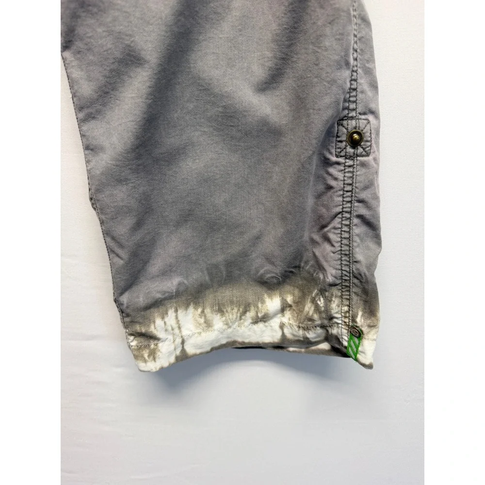 Gramicci Gray Cargo Capri Shorts Tie Dye Hem Gorpcore Hiking Utility Womens 31